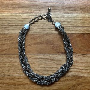 Woven chunky necklace.
